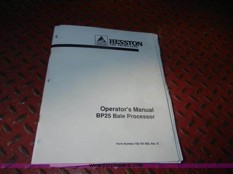 image for item D9741 Hesston BP25 hay processor