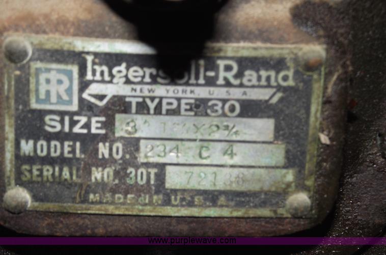 image for item A4101 Ingersoll Rand 234CH two stage electric air compressor