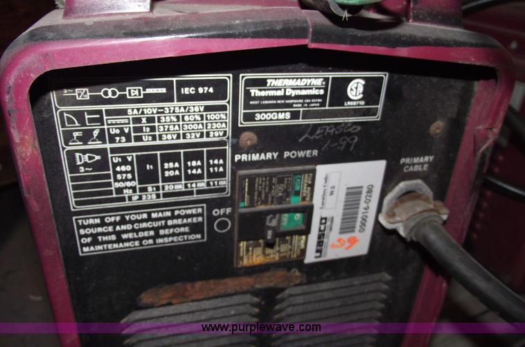 image for item A4103 Thermal Dynamics 300 GMS arc welder
