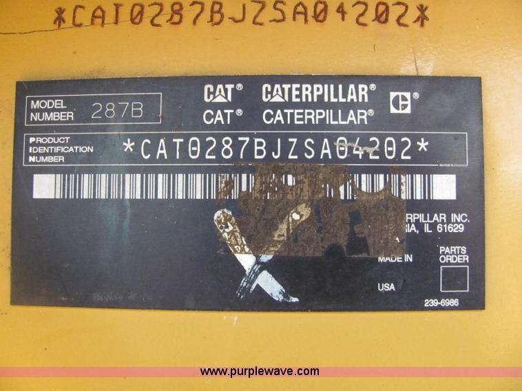 image for item F9756 Caterpillar 287B High Flow XPS skid steer