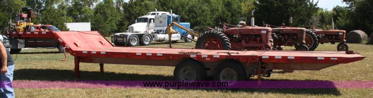 image for item A2303 1984 shop built 35' trailer with hydraulic tail