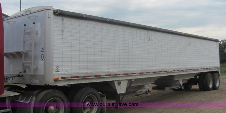 image for item A3578 1994 Wilson 42' aluminum double hopper grain trailer