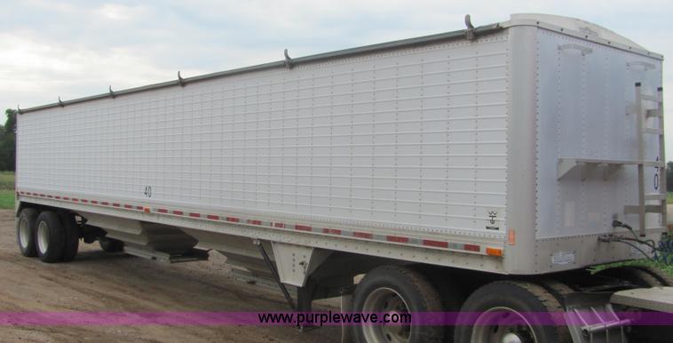 image for item A3578 1994 Wilson 42' aluminum double hopper grain trailer