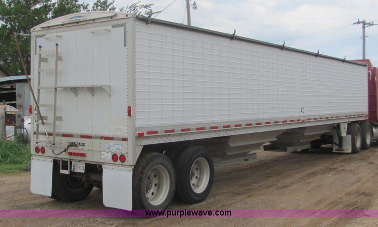 image for item A3578 1994 Wilson 42' aluminum double hopper grain trailer