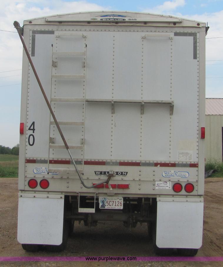 image for item A3578 1994 Wilson 42' aluminum double hopper grain trailer