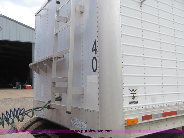 image for item A3578 1994 Wilson 42' aluminum double hopper grain trailer