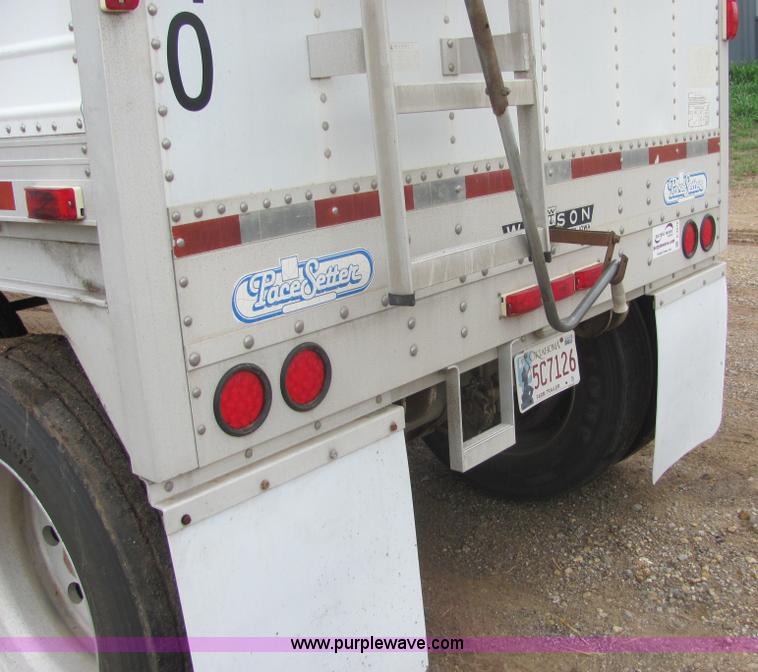 image for item A3578 1994 Wilson 42' aluminum double hopper grain trailer