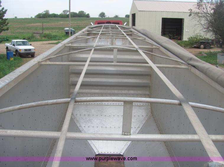 image for item A3578 1994 Wilson 42' aluminum double hopper grain trailer
