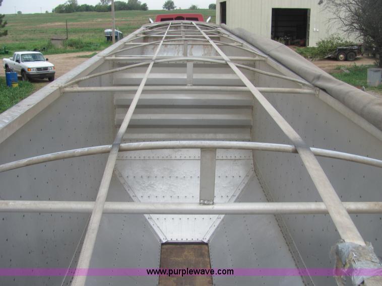 image for item A3578 1994 Wilson 42' aluminum double hopper grain trailer