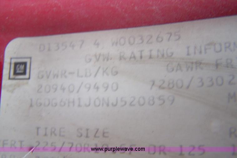 image for item A4511 1992 GMC TopKick roll back bed