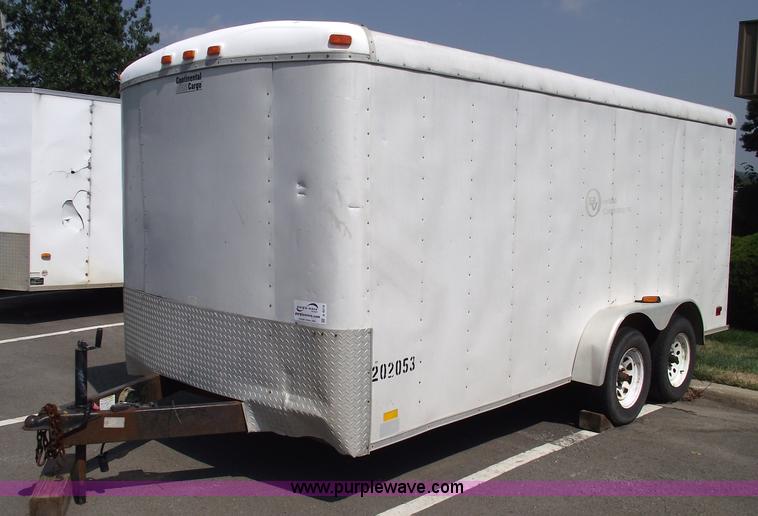 image for item A4018 2002 Continental 16' enclosed trailer