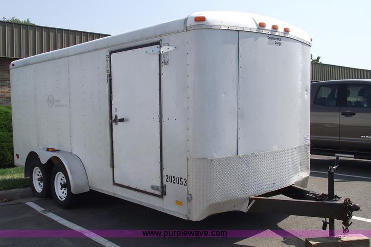 image for item A4018 2002 Continental 16' enclosed trailer