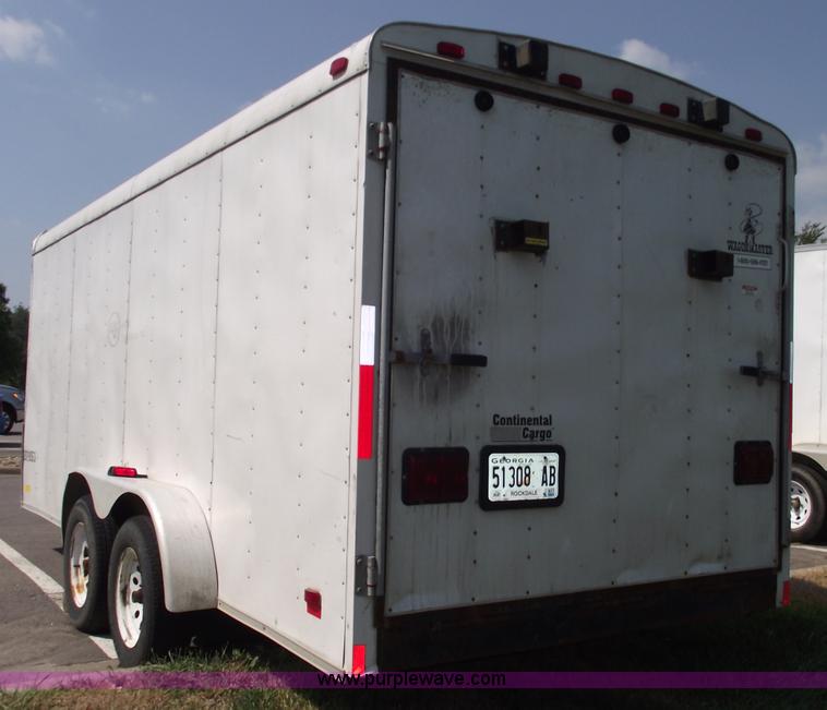 image for item A4018 2002 Continental 16' enclosed trailer