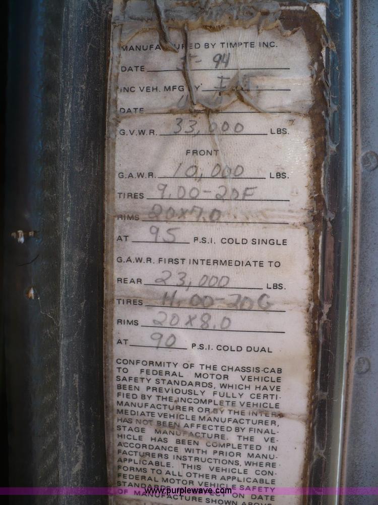 image for item A4870 1995 International 4900 dump truck with boom