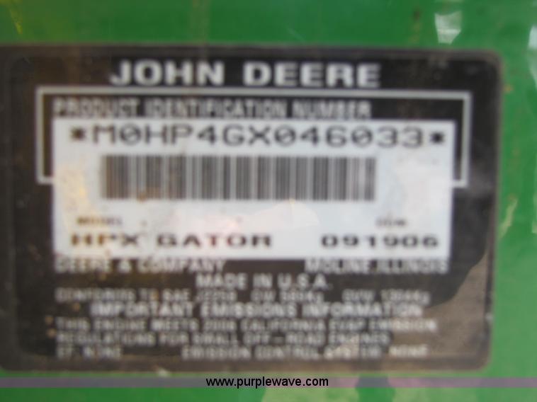 image for item A5046 John Deere Gator HPX utility vehicle
