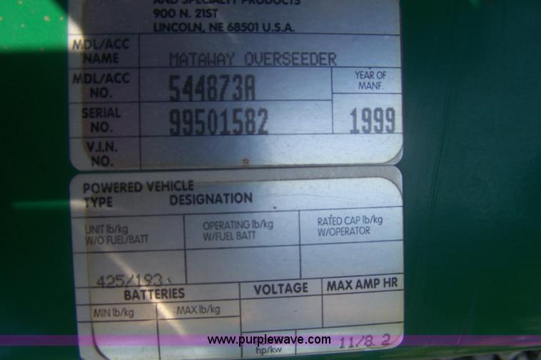 image for item C9376 Ryan Mataway Textron overseeder