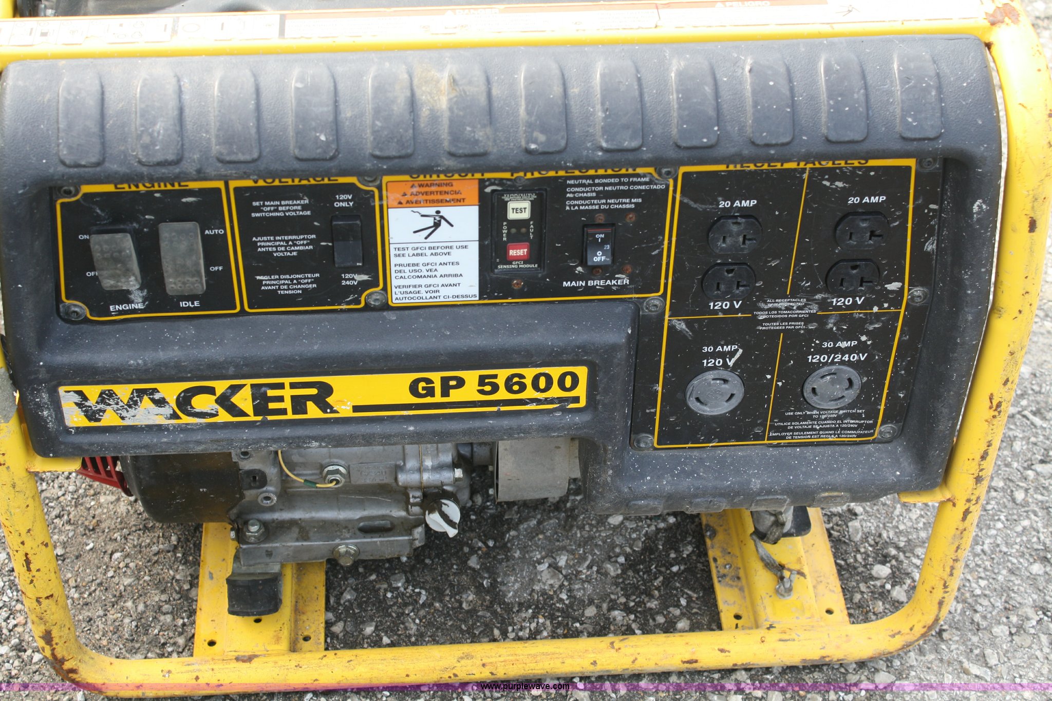 Wacker GP5600 portable generator in Tonganoxie, KS | Item A9065 sold ...