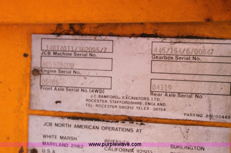 image for item A2760 1990 JCB 1400B extra dig backhoe