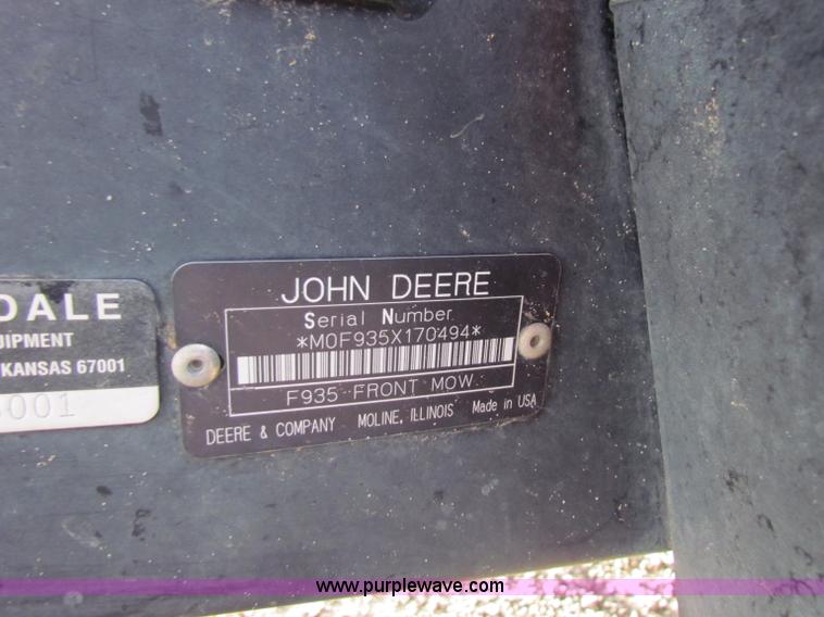 image for item A2774 John Deere F935 mower