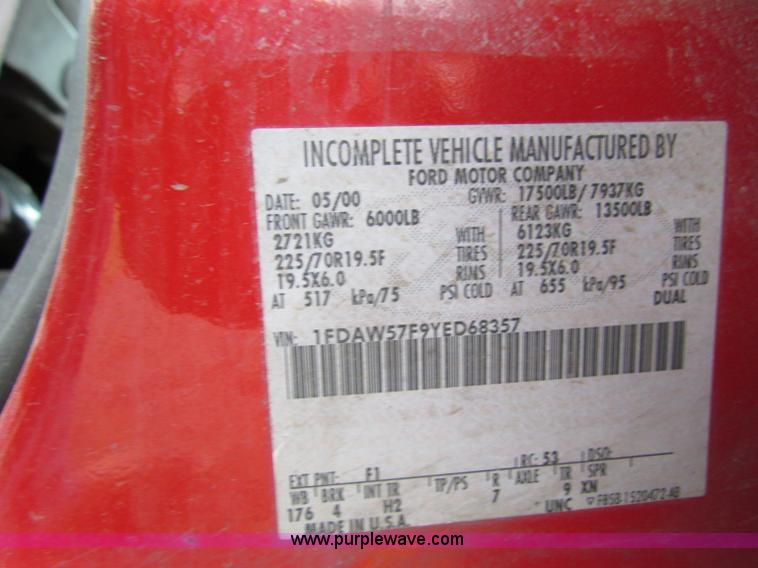 image for item A2791 2000 Ford F550 Super Duty pickup truck