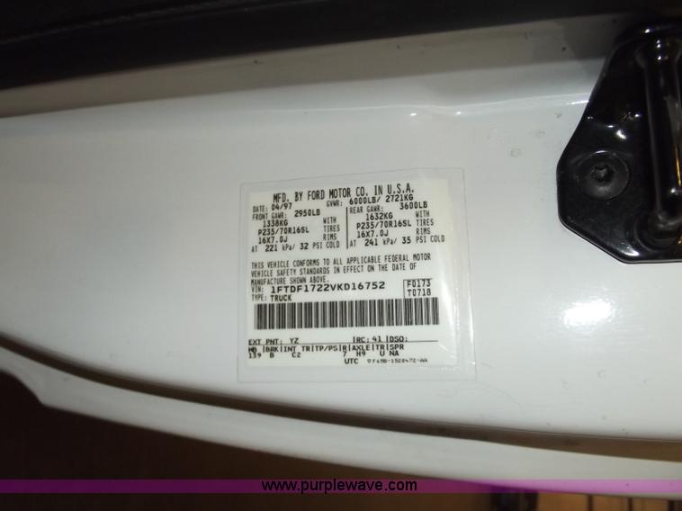 image for item A2276 1997 Ford F150 pickup truck