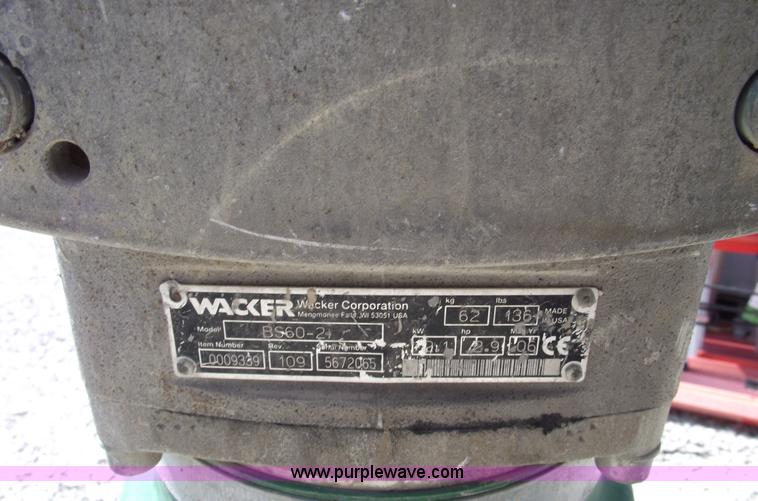 image for item B9136 2007 Wacker BS60-2I tamper