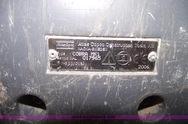 image for item B9137 2006 Atlas Copco gas powered breaker