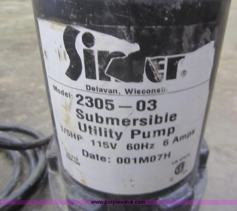 image for item C9816 Simer 2305 submersible pump