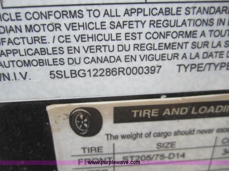 image for item C9826 2006 MQ Power tandem axle trailer