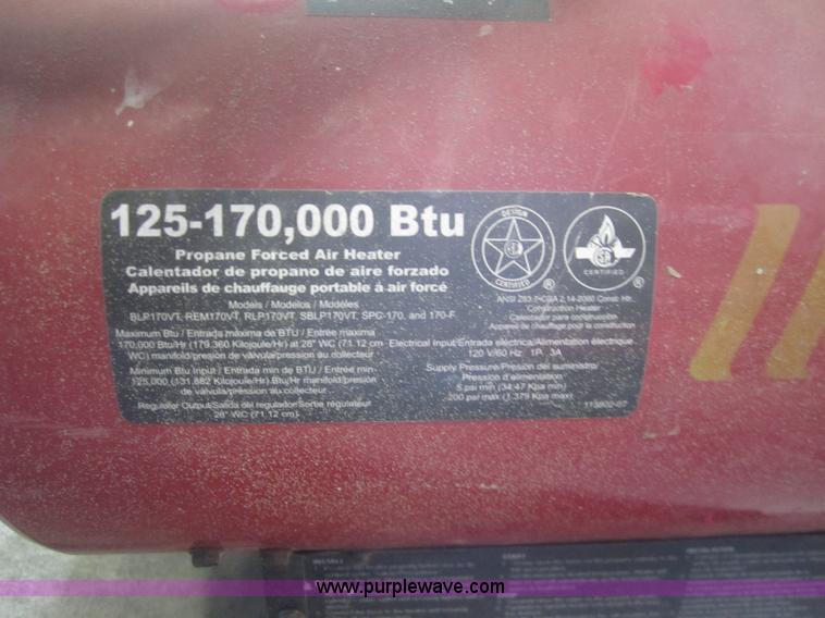 image for item C9829 Universal 170F forced air heater