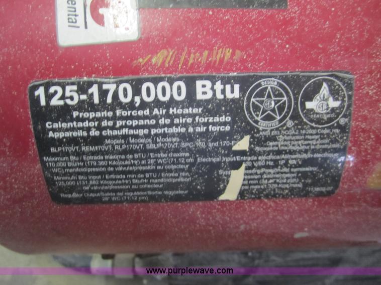 image for item C9830 Universal 170F forced air heater