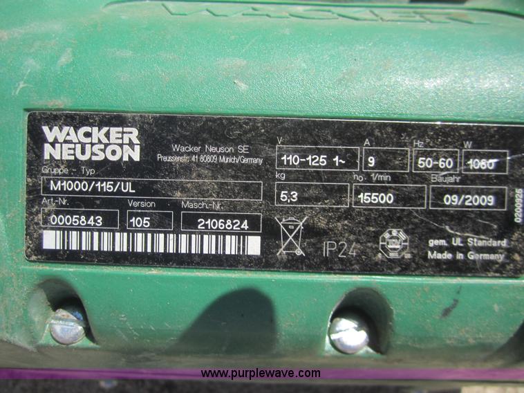 image for item C9835 Wacker electric concrete vibrator
