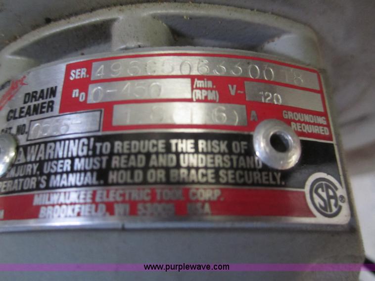 image for item J9002 Milwaukee 25' sewer snake