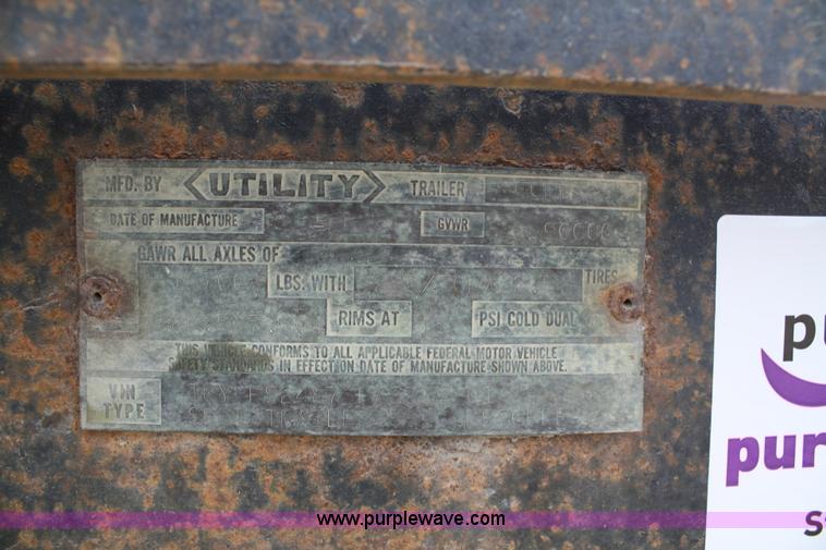 image for item A2322 1985 utility drop deck trailer