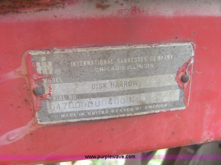 image for item A3551 International 496 22' disk