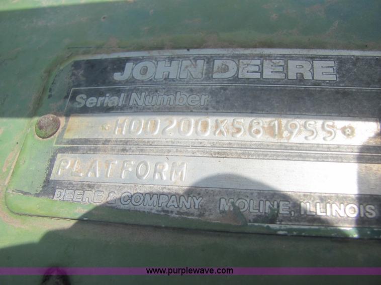 image for item A3560 John Deere 222 22' platform header