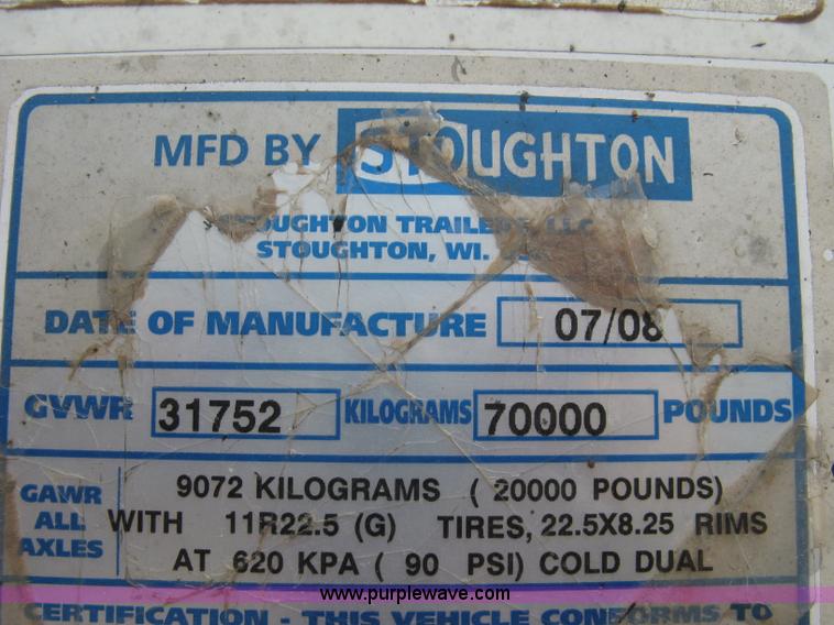 image for item A4315 2009 Stoughton 40' grain trailer