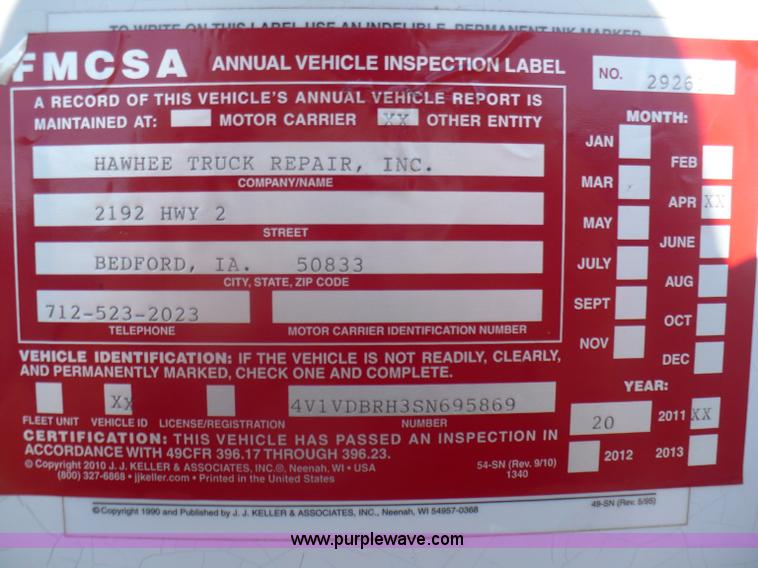 image for item A4863 1995 GMC White WCA dry fertilizer tender truck