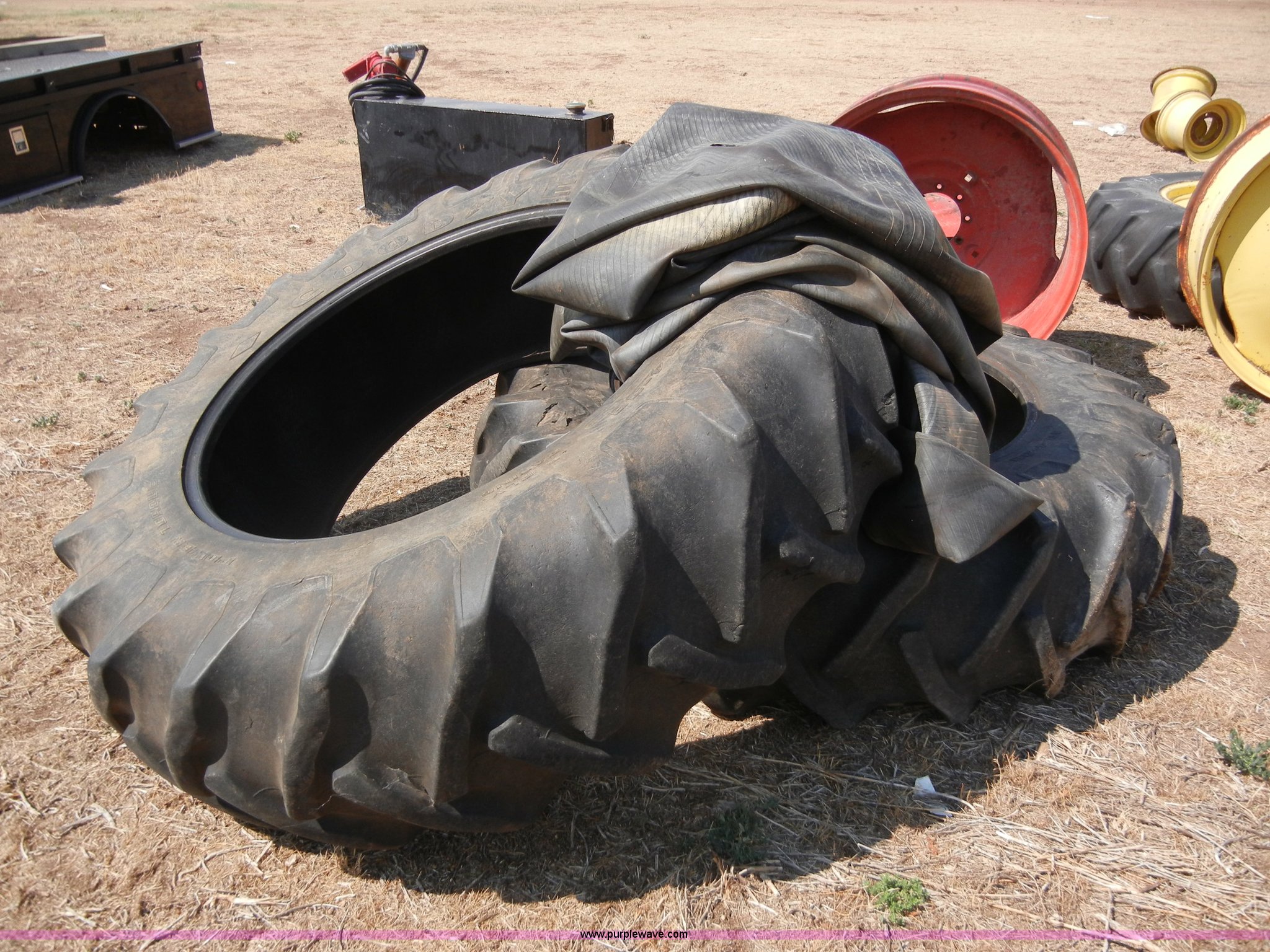 (2) 18.4x38 tires and tubes in Perryton, TX Item F9504 sold Purple Wave