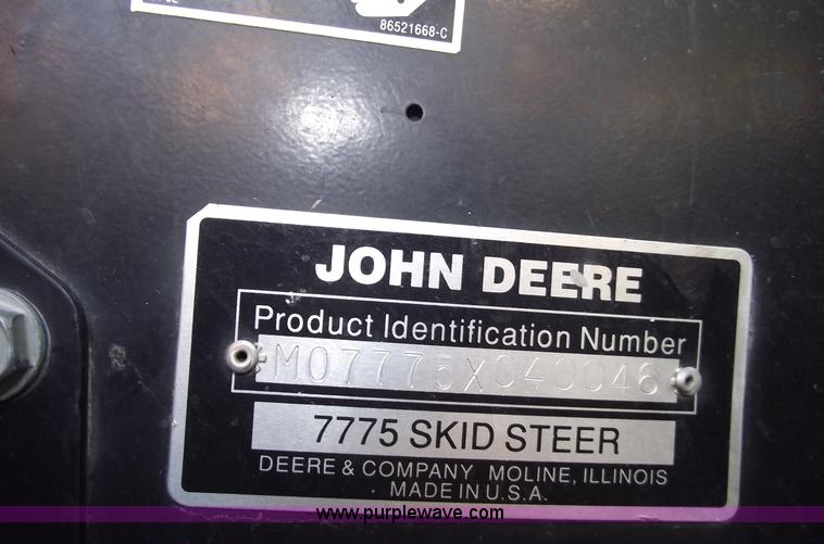image for item A4022 1998 John Deere 7775 skid steer
