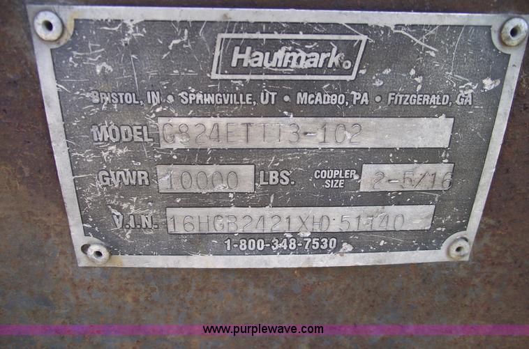 image for item A4096 1999 Haulmark Elite II 24' enclosed race trailer