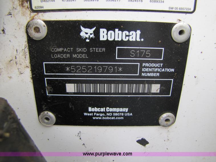 image for item A4639 2005 Bobcat S175 skid steer