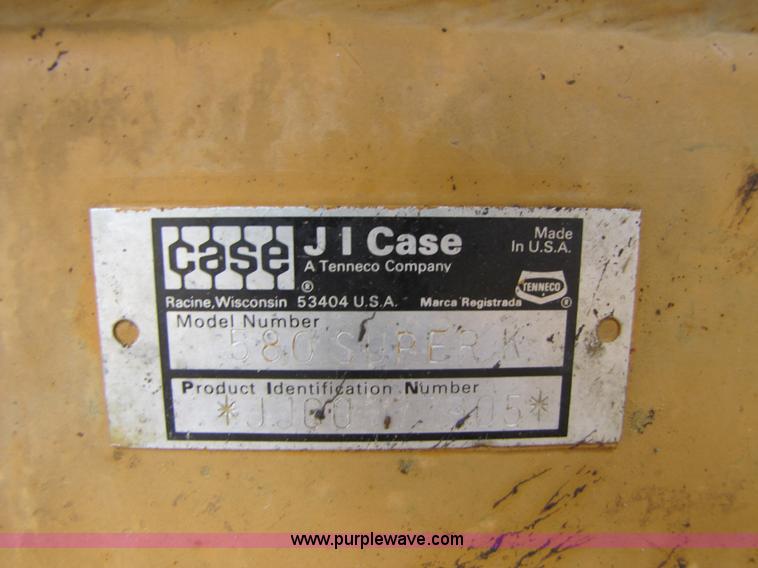 image for item A4641 1994 Case 580 Super K backhoe