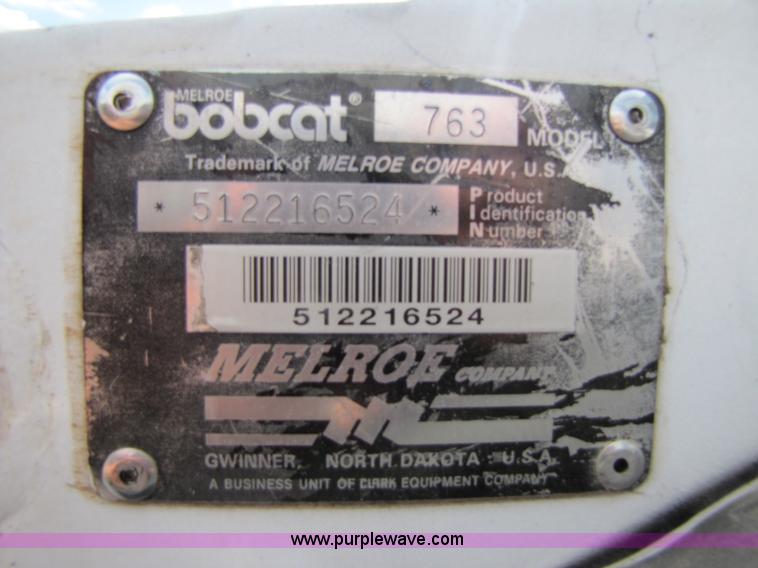 image for item A5032 1995 Bobcat 763 skid steer