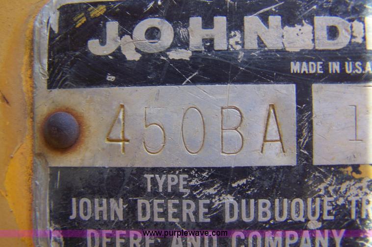 image for item B3525 1973 John Deere 450B track loader