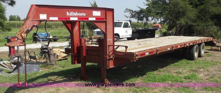 image for item B5011 1990 Hillsboro 32' goose neck trailer
