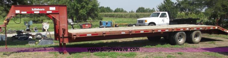image for item B5011 1990 Hillsboro 32' goose neck trailer