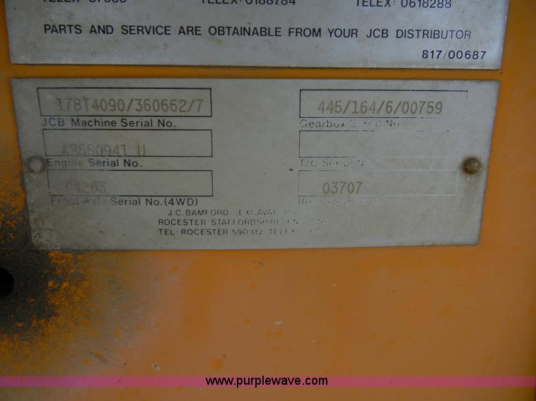 image for item D9933 1990 JCB 1700B backhoe