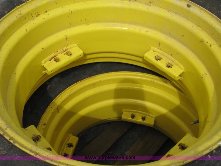 image for item B9548 John Deere rear wheels with Goodyear turf tires