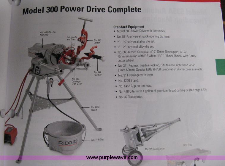 image for item B9563 Ridgid 300-T2 power drive complete pipe threader